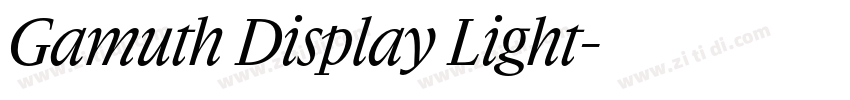 Gamuth Display Light字体转换